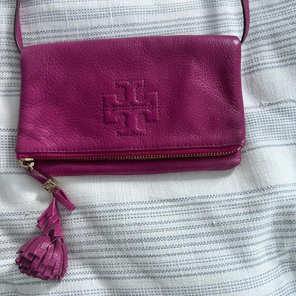 Tory Burch Thea foldover pink crossbody